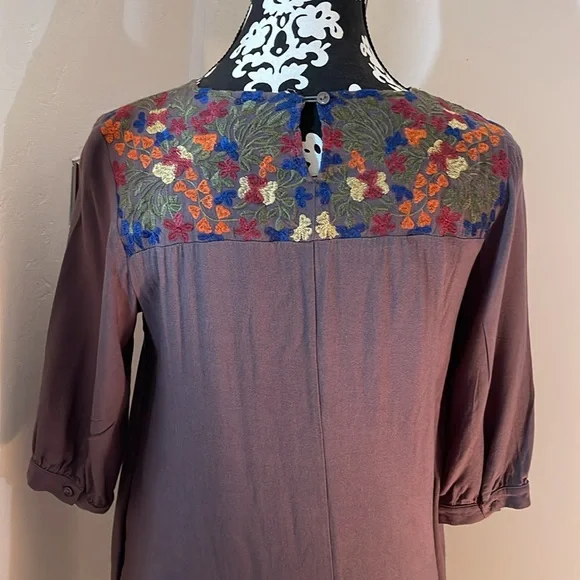 Orange Creek grey embroidered dress small - Picture 7 of 11